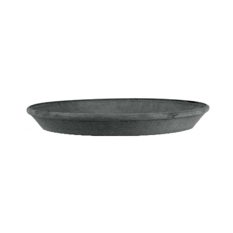 Photo 1 of 2- Pack Arcadia Garden Products Single Slip 10 in. Dia Dark Charcoal PSW Saucer
