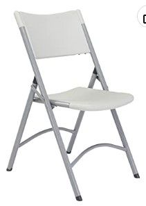 Photo 1 of (4 Pack) 600 Series Heavy Duty Plastic Folding Chair, Speckled Grey
