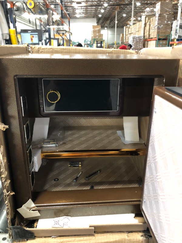 Photo 3 of ULTECORE 1.5 Cubic Feet Cabinet Security Safe Box with Digital Keypad & Double Keys Money Lock Box for Home Hotel Office Business Jewelry Gun Cash Documents 16.9 x 15.7 x 13 inches
