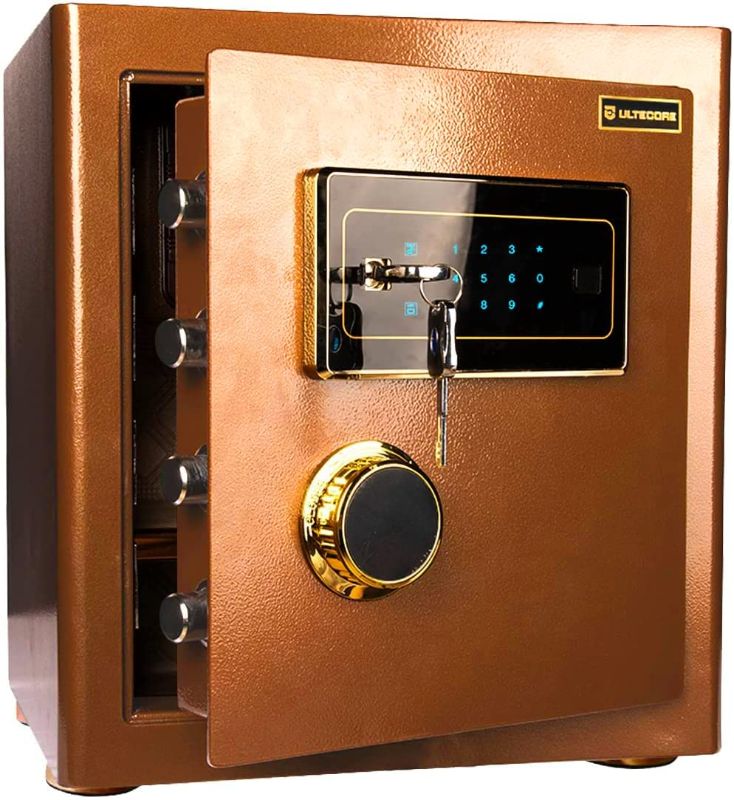 Photo 1 of ULTECORE 1.5 Cubic Feet Cabinet Security Safe Box with Digital Keypad & Double Keys Money Lock Box for Home Hotel Office Business Jewelry Gun Cash Documents 16.9 x 15.7 x 13 inches
