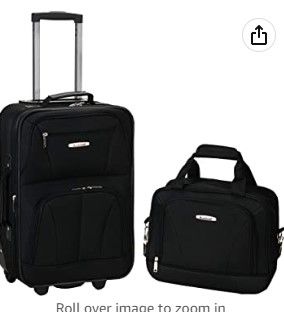 Photo 1 of Rockland Fashion Softside Upright Luggage Set, Black, 2-Piece (14/19)