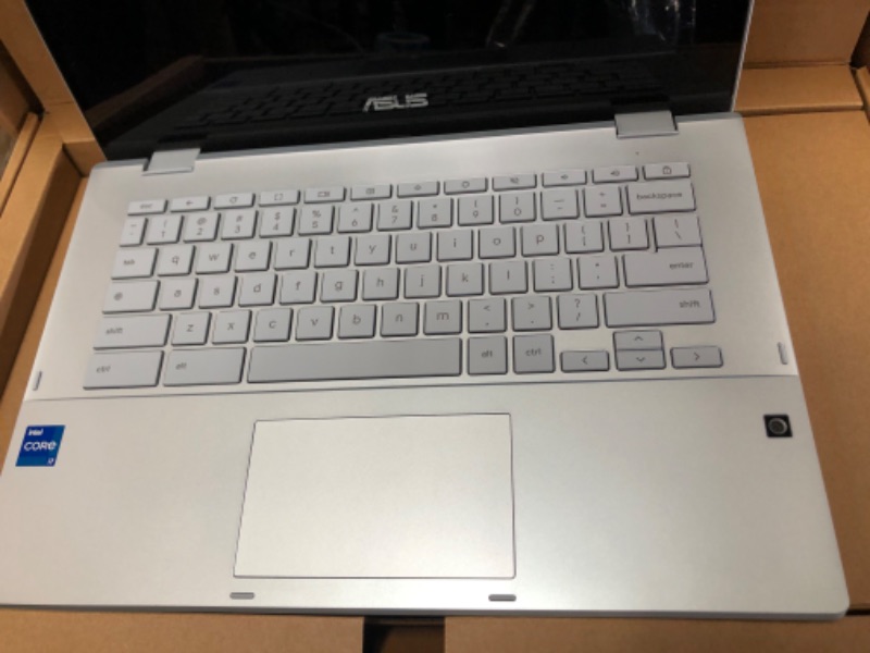 Photo 5 of ASUS Chromebook Flip CX3, 14" Touchscreen FHD NanoEdge Display, Intel Core i7-1160G7 Processor, 512GB SSD, 16GB RAM, Garaged Stylus, Backlit Keyboard, Wi-Fi 6, Chrome OS, AI Blue, CX3400FMA-DH762T-S
