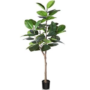 Photo 1 of Kazeila Artificial Rubber Tree 5FT Fake Plastic Ficus Plant Pre Potted 
