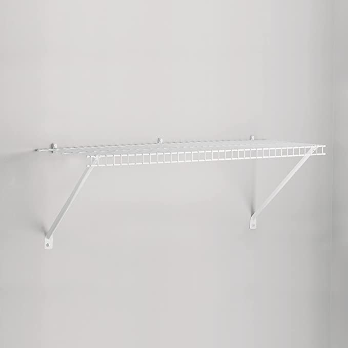 Photo 1 of Rubbermaid Linen Closet Shelf Kit, 3-Feet, White, Wire Shelving System for Laundry Rooms, Linen Closets or Basements
