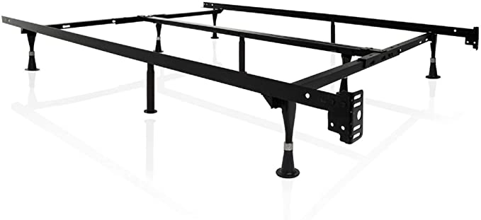 Photo 1 of  STRUCTURES Heavy Duty 9-Leg Adjustable Metal Bed Frame with Double Center Support and Glides Only - UNIVERSAL (Cal King, King, Queen, Full XL, Full, Twin XL, Twin), Standard
