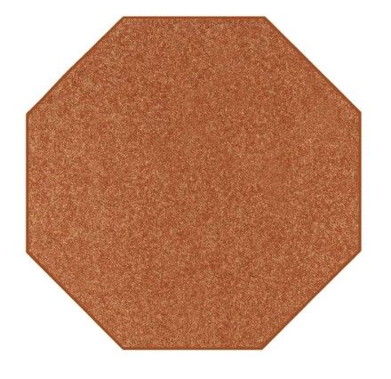 Photo 1 of 107" X 106" Octagon Roseliese Machine Woven Area Rug in Rust
