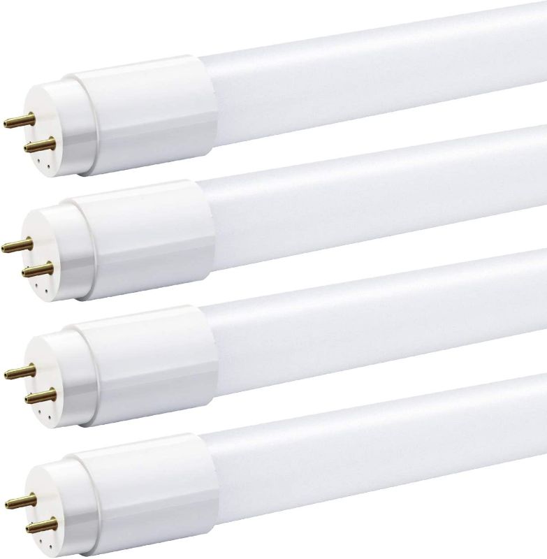 Photo 1 of 4 Pack T8 LED Light Tube Bulbs, 2FT LED Nano Tube Light,9W (18W Equiv), 5000K Daylight,Ballast Bypass,Single-Ended Power,Milky Cover,G13 Fluorescent Tube Replacement Lights
