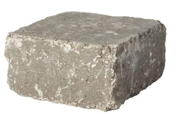 Photo 1 of (DAMAGED CORNERS) Pavestone RumbleStone Medium 3.5 in. x 7 in. x 7 in. Greystone Concrete Garden Wall Block (144 Pcs. / 24.5 sq. ft. / Pallet)