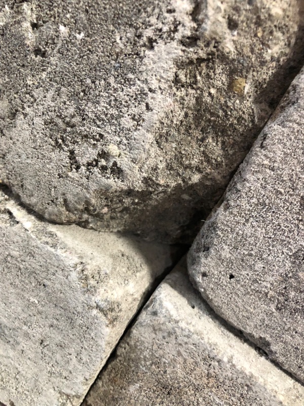 Photo 5 of (DAMAGED CORNERS) Pavestone RumbleStone Medium 3.5 in. x 7 in. x 7 in. Greystone Concrete Garden Wall Block (144 Pcs. / 24.5 sq. ft. / Pallet)