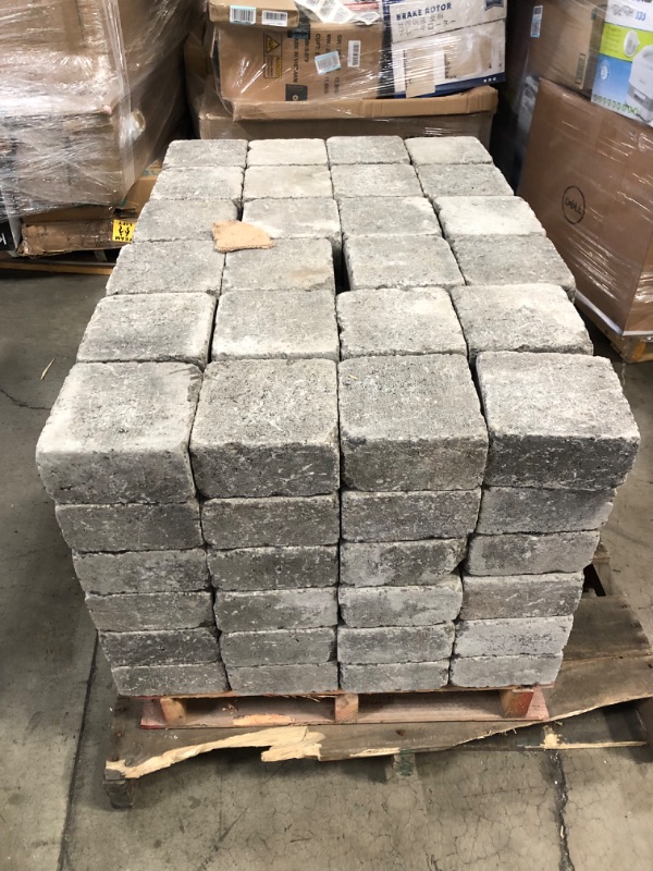 Photo 6 of (DAMAGED CORNERS) Pavestone RumbleStone Medium 3.5 in. x 7 in. x 7 in. Greystone Concrete Garden Wall Block (144 Pcs. / 24.5 sq. ft. / Pallet)
