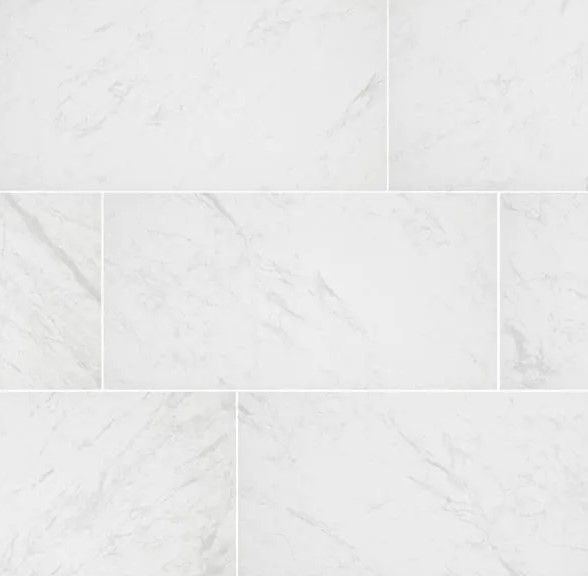 Photo 1 of (CRACKED/MISSING TILE) Florida Tile Home CollectionBrilliance White Rectified 12 in. x 24 in. Porcelain Floor and Wall Tile (13.3 sq. ft. / case), 4 cases