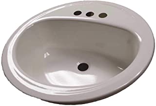 Photo 1 of (DAMAGED EDGE) Bootz Industries 021-2437-00 Bathroom Sink, Round, Steel, 19", White
