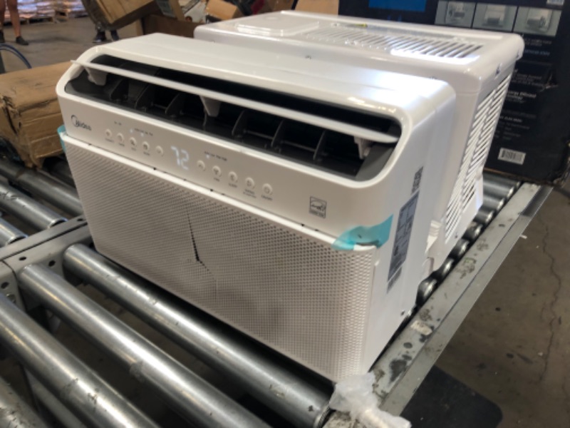 Photo 5 of (DENTED BACK CORNER; DAMAGED VENT LINING )Midea 8,000 BTU U-Shaped Smart Inverter Window Air Conditioner
