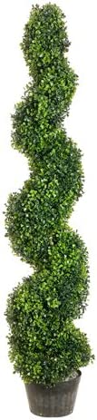 Photo 1 of *DAMAGED POT*- 3' Artificial Boxwood Spiral Topiary Tree Potted Indoor Outdoor