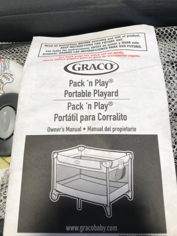 Photo 3 of Graco Pack and Play Portable Playard, Push Button Compact Fold, Carnival
