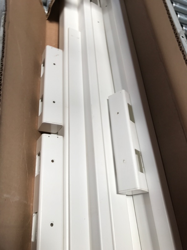 Photo 4 of **USED*- Zippity Outdoor Products ZP19037 No Dig Baskenridge Semi-Permanent Vinyl Fence, White (36in H x 42in W)- 2 pack
