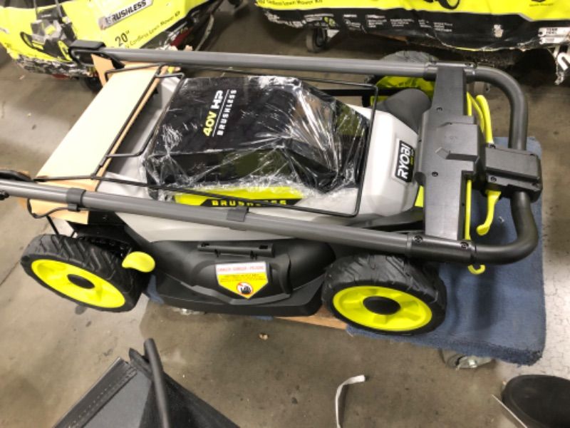 Photo 1 of RYOBI 40V HP Brushless 20 in. Cordless Electric Battery Walk Behind Self-Propelled Mower with 6.0 Ah Battery and Charger