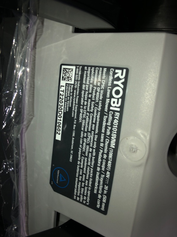 Photo 1 of RYOBI 40V HP Brushless 20 in. Cordless Electric Battery Walk Behind Self-Propelled Mower with 6.0 Ah Battery and Charger