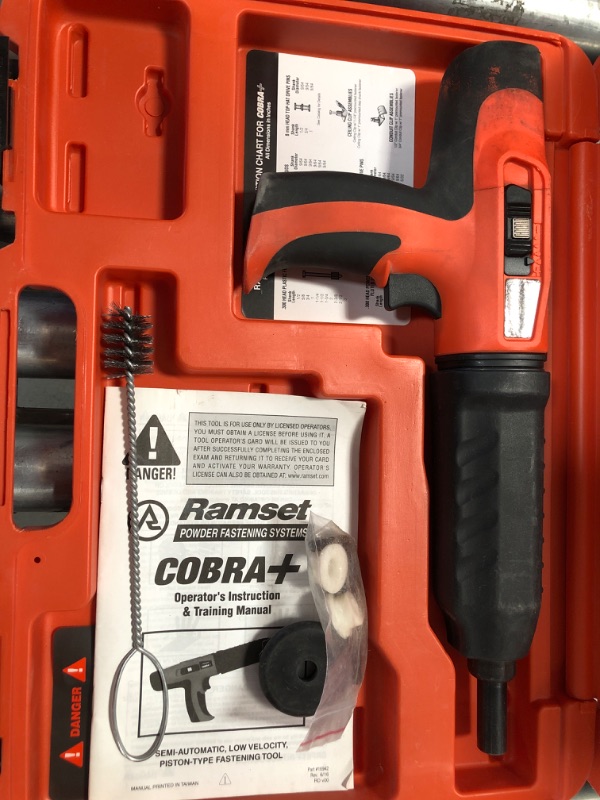 Photo 2 of Ramset Cobra+ 0.27 Caliber Semi-Automatic Powder Actuated Tool with Silencer