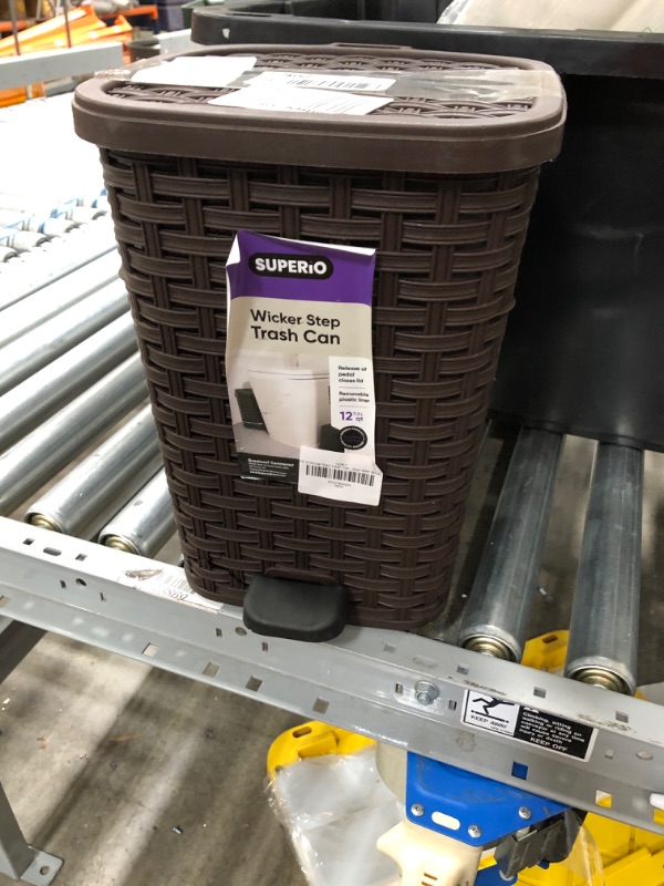 Photo 1 of 12.6 Qt. Palm Luxe Trash Can
