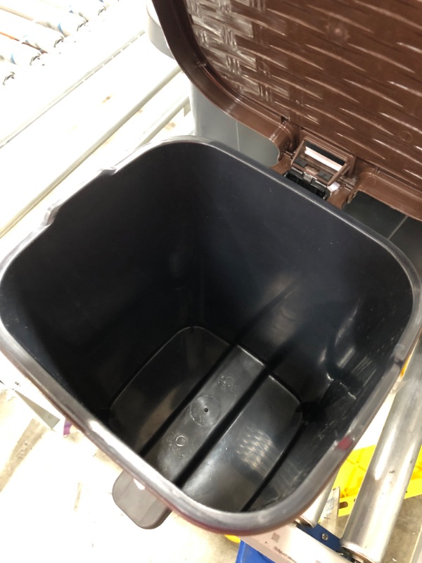 Photo 1 of 12.6 Qt. Palm Luxe Trash Can
