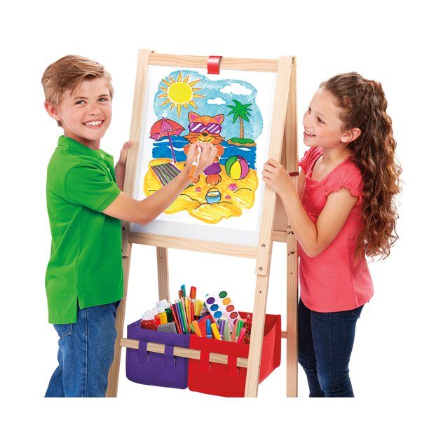 Photo 1 of **DAMAGED**
Cra-Z-Art 3-in-1 Smartest Artist Easel, Double-Sided Chalkboard and Dry Erase Board
