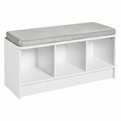 Photo 1 of ***MISSING HARDWARE**
ClosetMaid Storage Bench Gray/White
