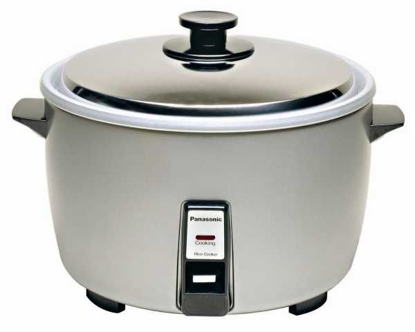 Photo 1 of Panasonic Commercial Rice Cooker, Large Capacity 46-Cup (Cooked), 23-Cup (Uncooked) with One-Touch Operation and 8-Hour Keep Warm - SR-42HZP - Silver