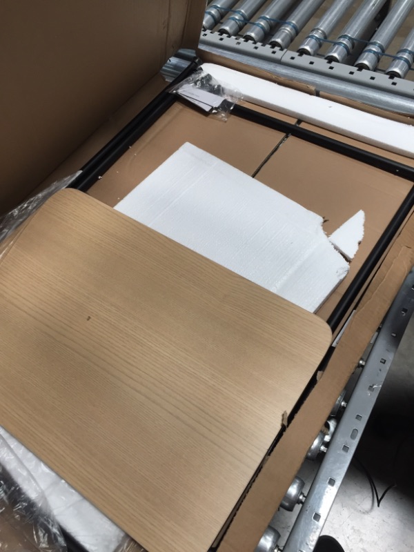 Photo 1 of SOFSYS Modern Folding Desk for Small Space, Computer Gaming, Writing, Student and Home Office Organization, Industrial Metal Frame with Premium Desktop Surfaces, Rustic/Black
