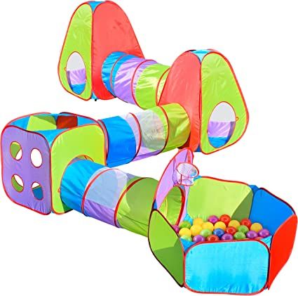 Photo 1 of 7 Piece Pop Up Tent with Bonus Play Balls - Play Tents with Tunnels and Ball Pit for Kids - Amazon Exclusive - Sunny Days Entertainment