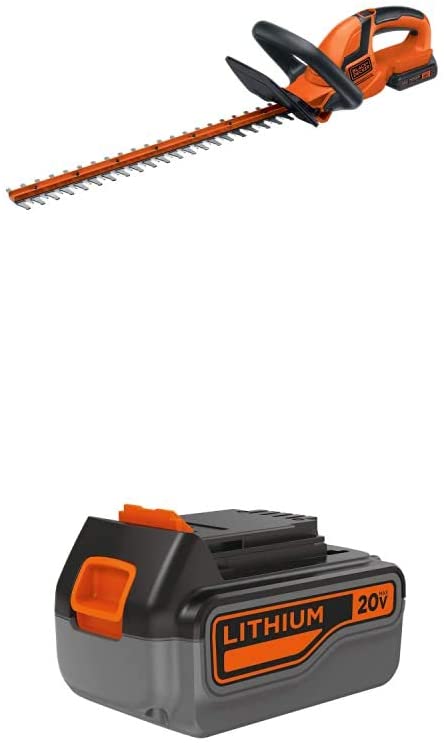 Photo 1 of 
BLACK+DECKER 20V MAX Cordless Hedge Trimmer with Extra Lithium Battery 3.0 Amp Hour 