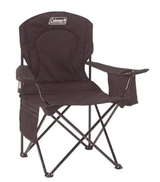 Photo 1 of 
Coleman
Steel Camping Chair with Built-In 4 Can Cooler in Black