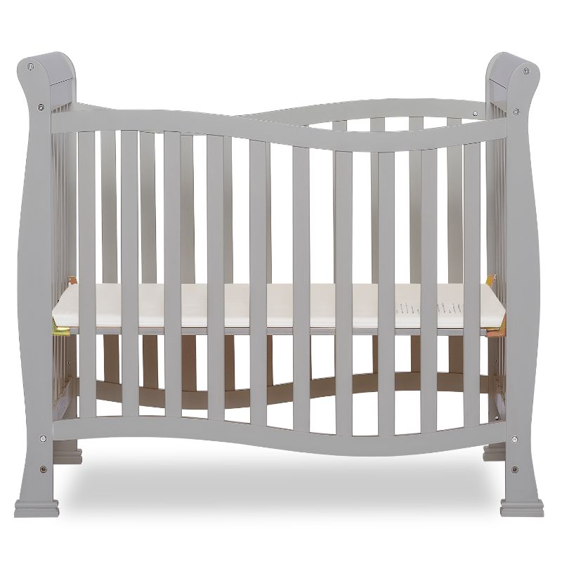 Photo 1 of Dream on Me Piper 4-in-1 Convertible Mini Crib Pebble Grey
