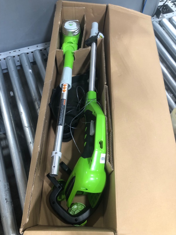 Photo 2 of  Green Worx WG183 40V 13" Cordless String Trimmer **missing batteries and charger**