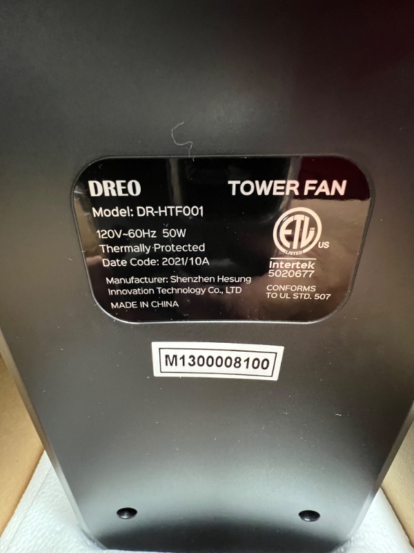 Photo 6 of Dreo Cruiser Pro T1 Tower Fan, 42 Inch Quiet Oscillating Bladeless Fan with Remote, 6 Speeds, 3 Modes, LED Display, 12H Timer, Black Floor Standing Fan Powerful for Indoor Home Bedroom Office Room
