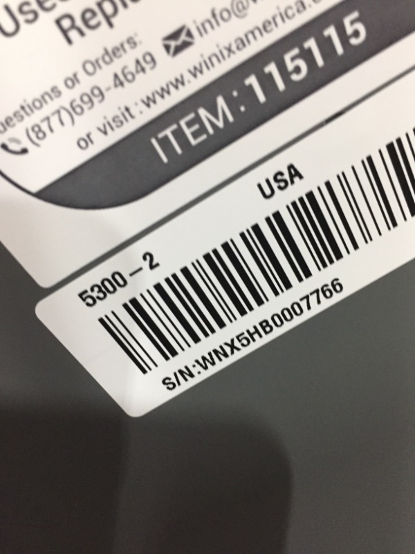 Photo 4 of ***SEE NOTE*** Winix 5300 2 Air Purifier with True HEPA Plasma Wave Technology and Odor Reducing Carbon Filter
