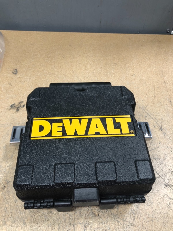 Photo 4 of DEWALT 165 ft. Red Self-Leveling Cross-Line Laser Level with (3) AA Batteries & Case