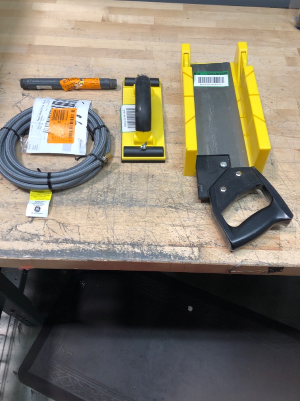 Photo 5 of (Bundle of 4 items),14.5 in. Deluxe Clamping Miter Box with 14 in. Saw , Ice maker water supply line (12 ft.), 3-1/4 in. x 8-3/4 in. Drywall Hand Sander, and 1/2 in. x 8 in. PVC Riser.