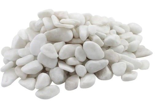 Photo 1 of 0.5 in. to 1.5 in., 20 lb. Small Snow White Pebbles