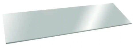 Photo 1 of 8 in. x 24 in. Opaque Glacier Glass Shelf