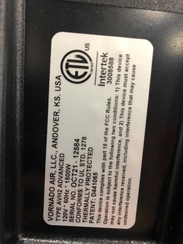 Photo 1 of 1500-Watt AVH2 Advanced Whole Room Space Electric Heater with Auto Climate Control, Timer and Advanced Safety Features
