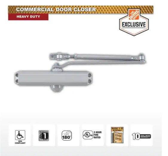 Photo 1 of ** MISSING HARDWARE **
Heavy-Duty Aluminum Commercial Door Closer
