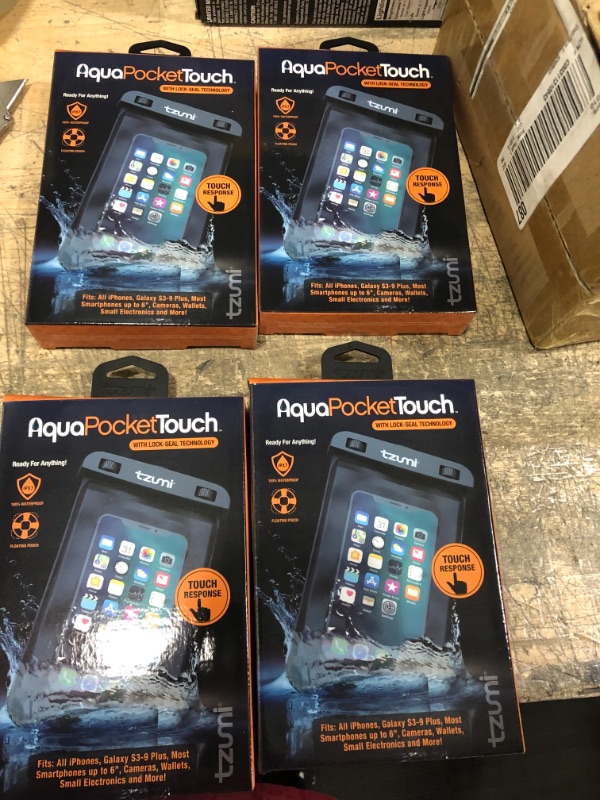 Photo 2 of Aqua Pocket Waterproof Smartphone Pouch
set of 4