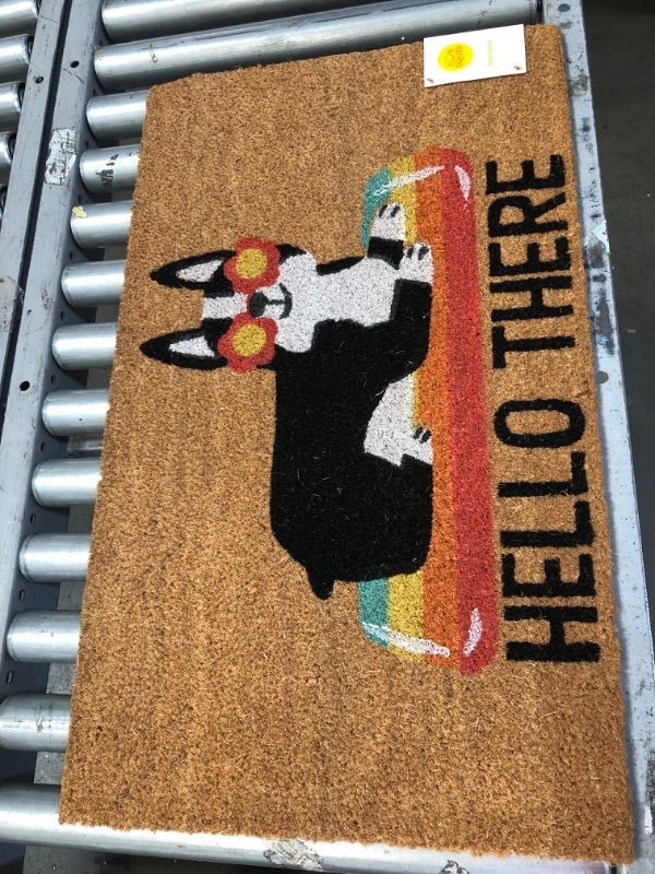 Photo 2 of 1'6x2'6 Hello Summer Dog Doormat Natural - Sun Squad
