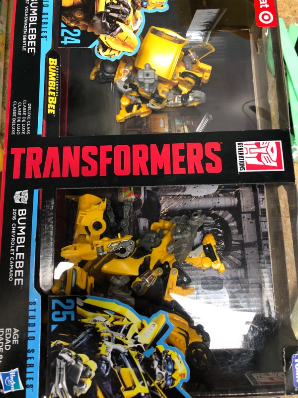 Photo 2 of 2pk Transformers Toys Studio Series 24 and 25 Deluxe Class Bumblebee Action Figure
