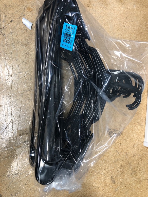 Photo 2 of 18 PACK BLACK PLASTIC HANGERS