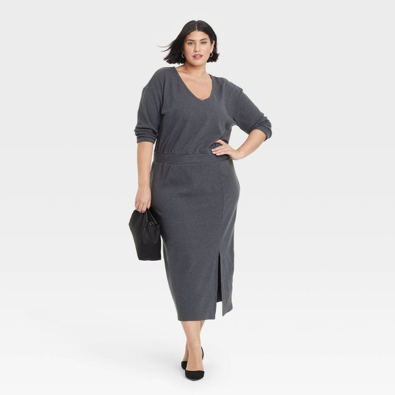 Photo 1 of  size  XL
Women's Plus Size Long Sleeve Lounge Shift Dress - Ava & Viv™
