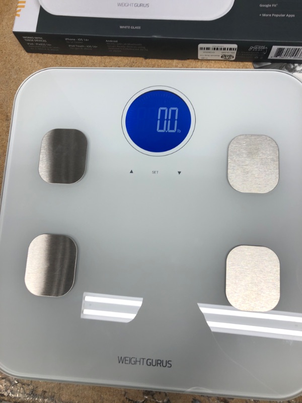 Photo 2 of Weight Gurus Bluetooth Body Composition Scale, White