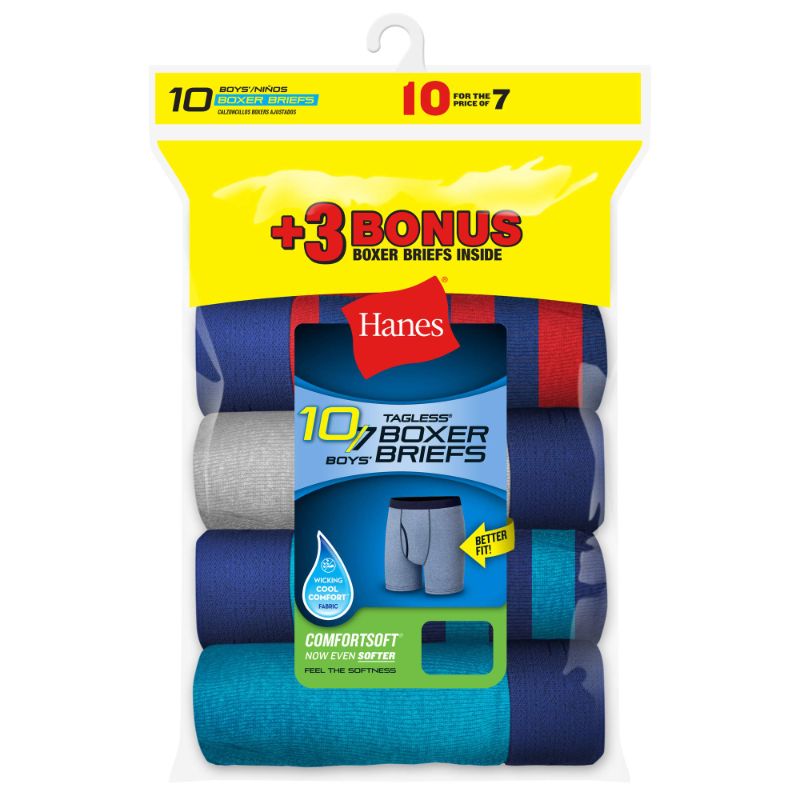 Photo 1 of Boys Comfortsoft Waistband Boxer Brief 7 + 3 Bonus Pack
LARGE 14-16