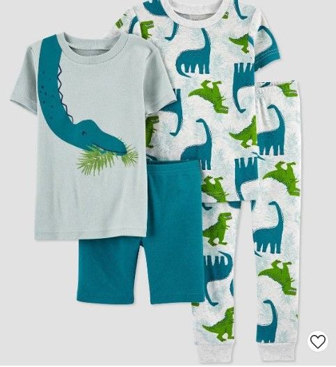 Photo 1 of 2 PACK** Hanes Toddler Boys' 10pk Boxer Briefs + Carter's Just One You® Toddler Boys' Dino Pajama Set - Green/Blue